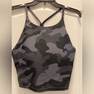 Old Navy PowerSoft Sports Bra Gray/Black Camo